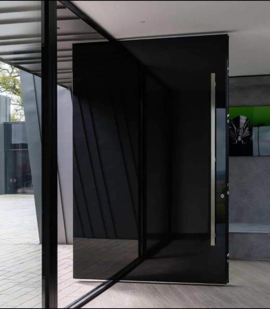 Black Glass Pivot door