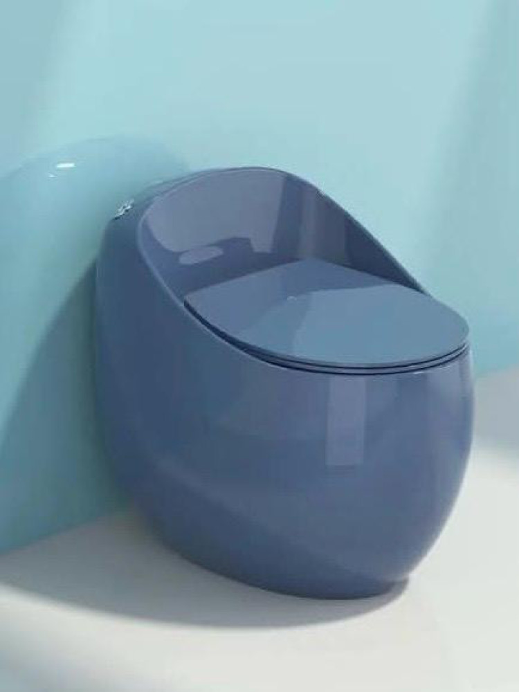 Blue Egg-shaped Toilet