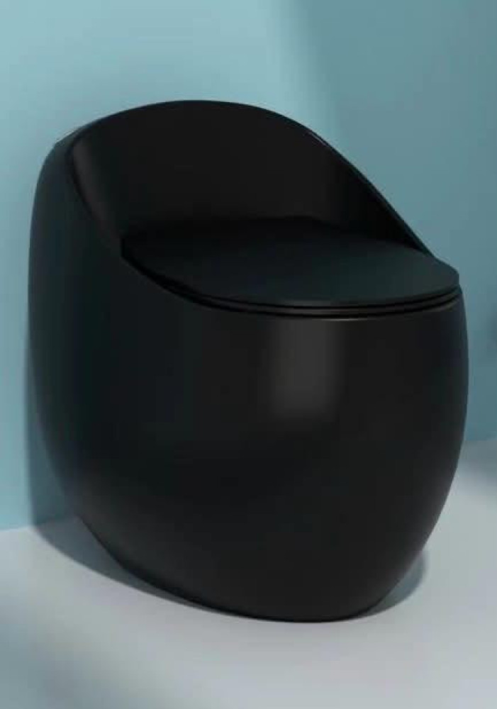 Black Egg-shaped Toilet