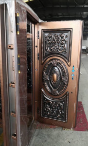 Cast Copper Bronze Security Door with and ornate design