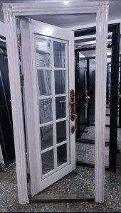White French Style Security Door with multiple glass panels 