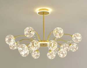 Gold Leaf Chandelier
