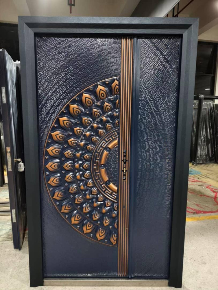 Engraved Copper Door