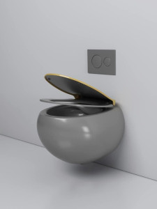 Gray Wal-hung Toilet