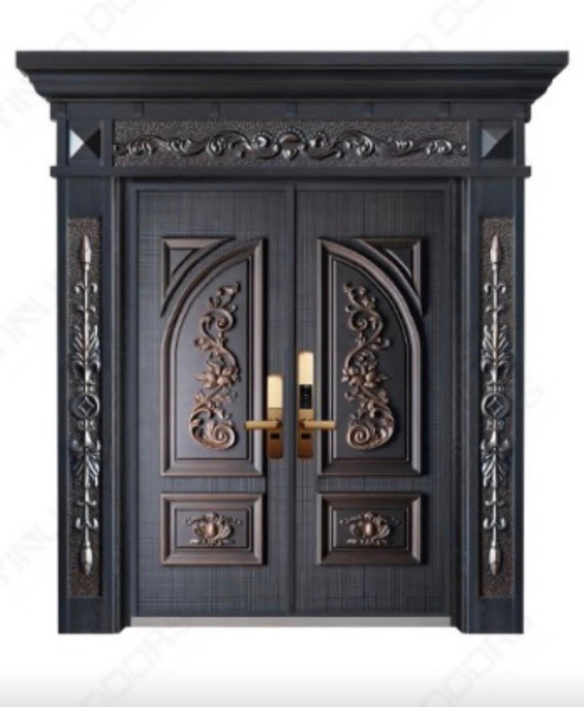 Heavy-duty Ultra-secure double Steel Security Door with a classical design