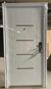 Modern White Steel Security Door