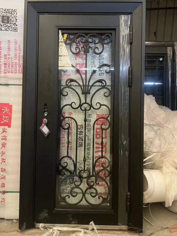 Wrought Iron Single Entry Door