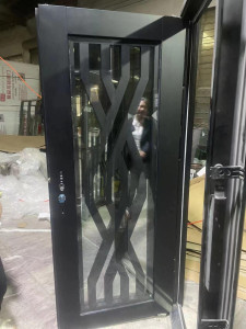 Modern Black Steel and glas Security Door