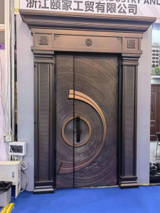 Premium Luxurious Security Door with an Abstract Spiral Design
