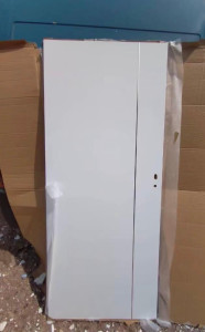 Modern White and Gold Geometric Design Door