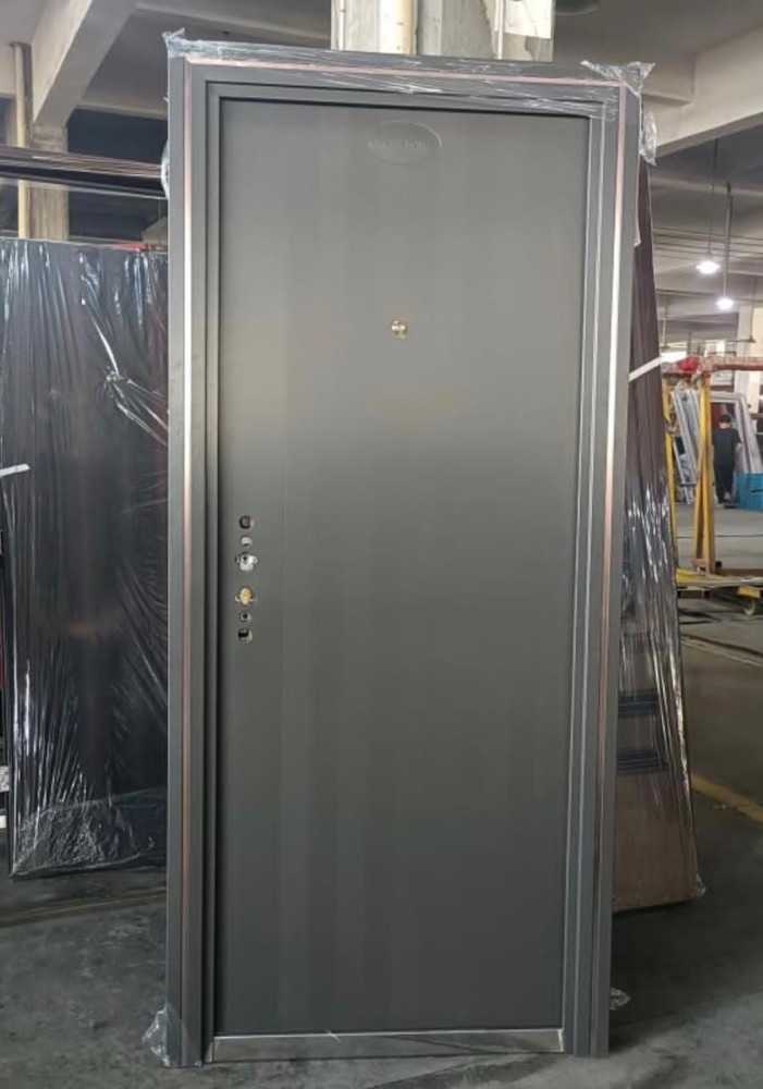 Security Entrance Steel Panels and reinforced with vertical and horizontal steel