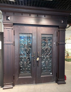 Wrought Iron Double Swing Front Door