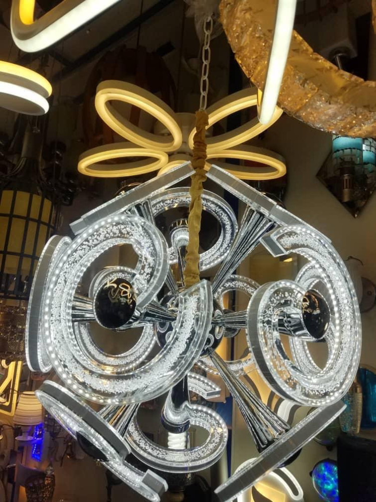 Luxury Gold Crystal Chandelier – Elegant Hanging Ceiling Light