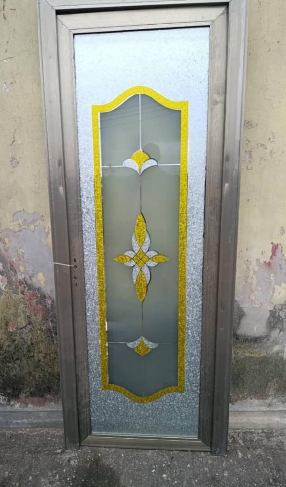 Pattern Toilet Glass Door