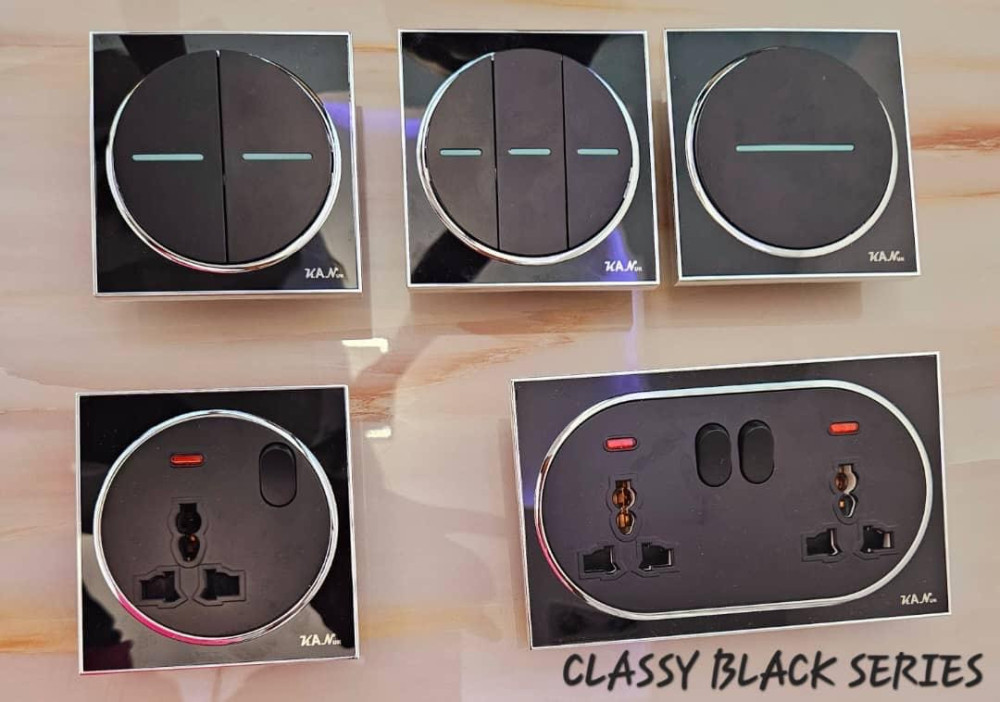 Slim Crystal White & Gold Luxury Wall Switch & Socket Series – KAN UK