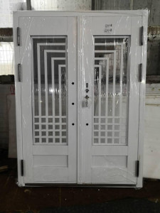 White Double Security Doors