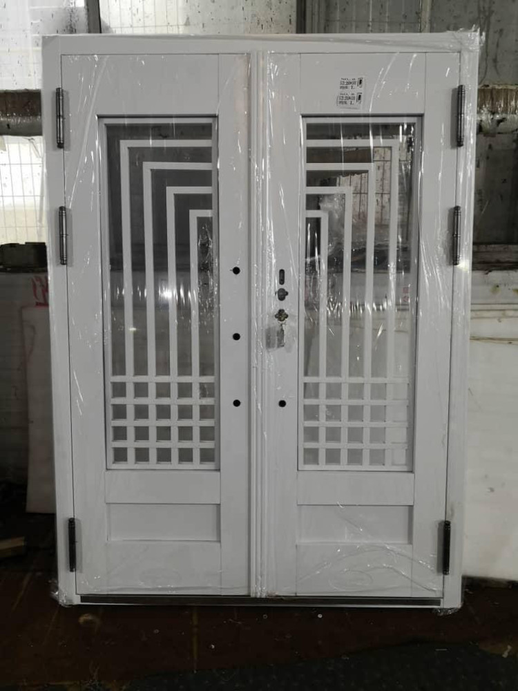 White Double Security Doors