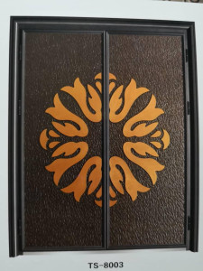 Decorative Metal Door with a Floral Design