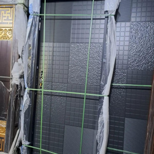 Modern Security Door with a Geometric Pattern