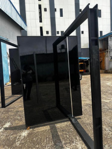 Black Textured Pivot Door