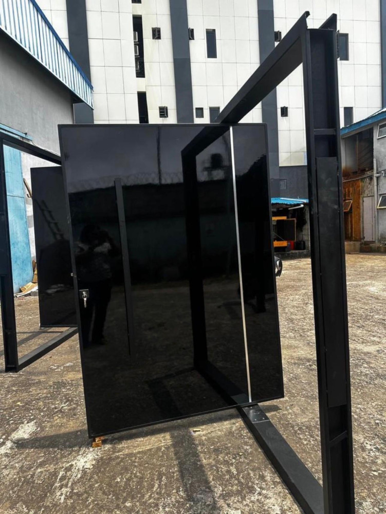 Black Textured Pivot Door