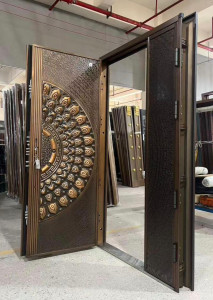 Brown Textured Steel Security Door