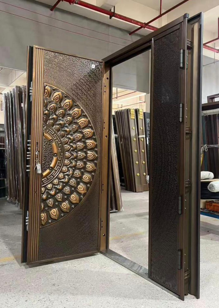 Brown Textured Steel Security Door