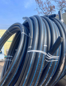 Large coil of High-density Polythylene (HDPE) pipe