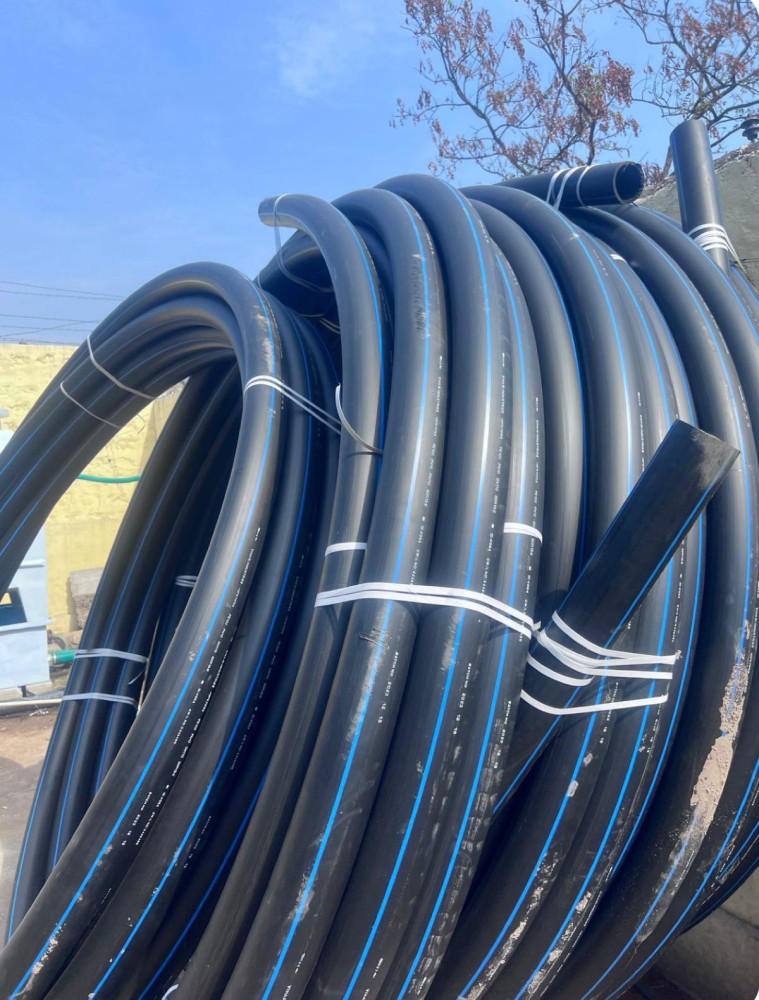 Large coil of High-density Polythylene (HDPE) pipe