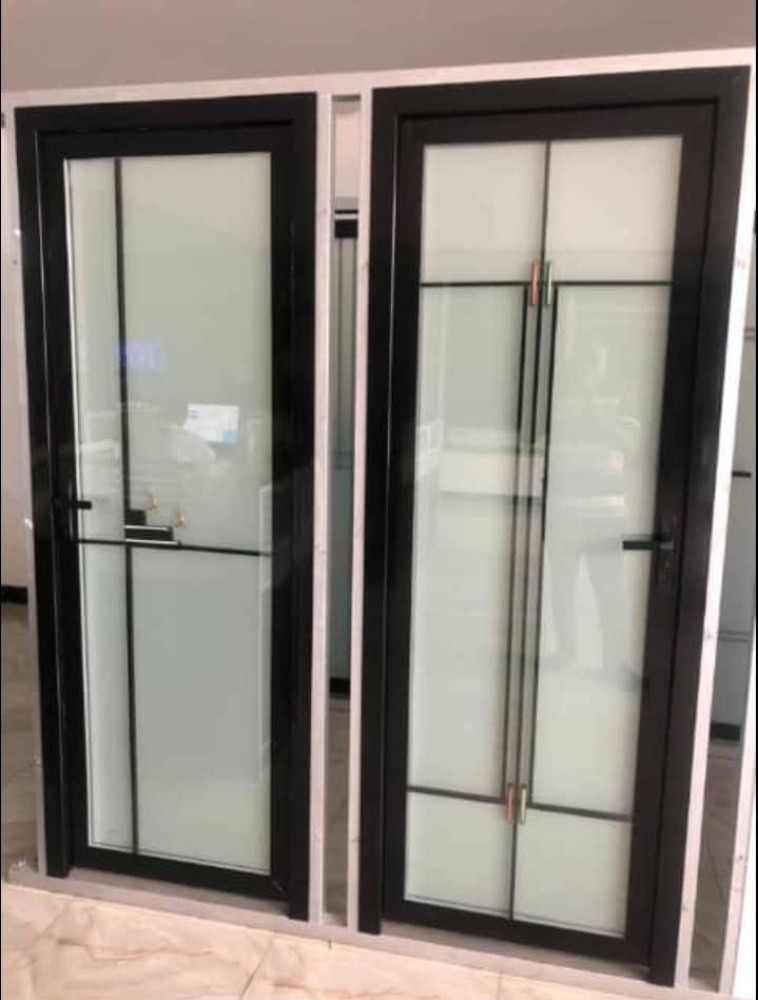 Modern Aluminum-framed glass door