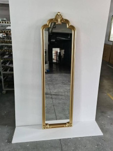 Melody Maison Tall Gold Ornate Vintage Wall/Leaner Mirror