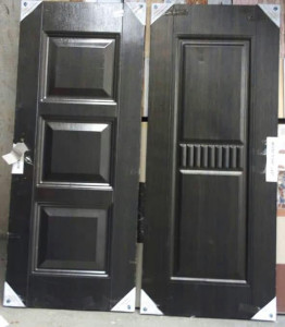 Black Mahogany Wood Panel Door