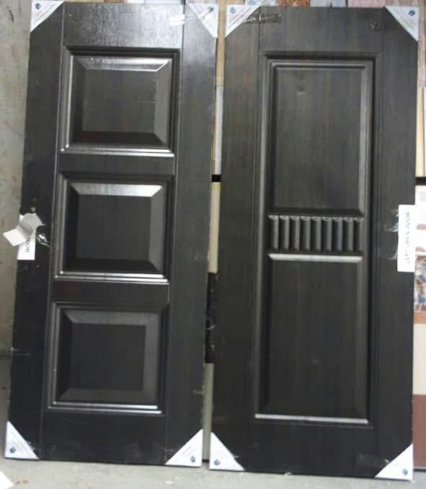 Black Mahogany Wood Panel Door