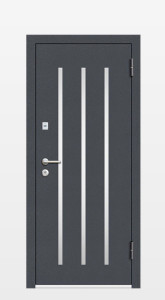 Turenwerke ALU-STEEL DS68 Design 00 Steel door in an anthracite