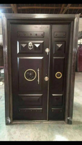 Black Metal Turkish Security Door also Known as an armoured or storm door