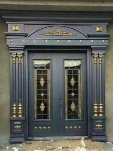 Ornate Double Steel Security Door