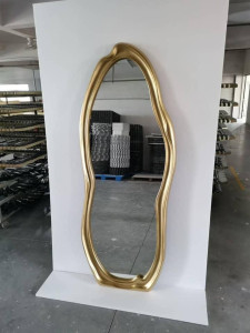 Bizzotto Felipe Gold Mirror with a polyresin frame wall mirror