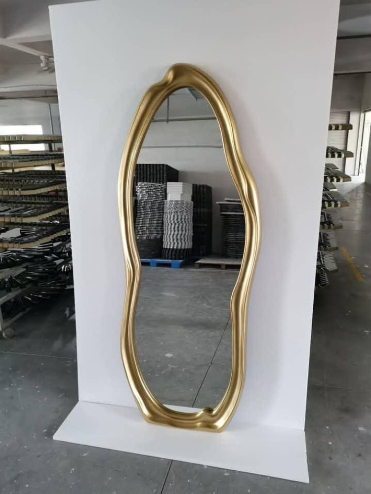 Bizzotto Felipe Gold Mirror with a polyresin frame wall mirror