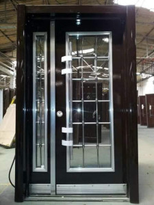 Turkish Steel Security Door with a side panel 