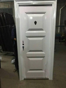 White Steel Security Door also known as a blindor door