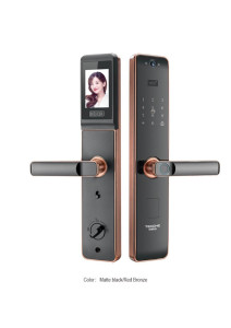 Matte Black and Red Bronze Tecche Smart Door
