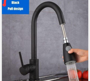 Black pull-out Kitchen Faucet
