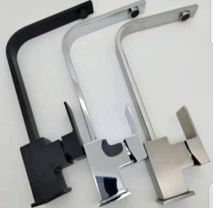 Three Kitchen sink mixer Taps with different finish