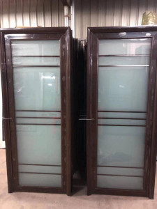 Aluminum Doors with a frosted glass Panels