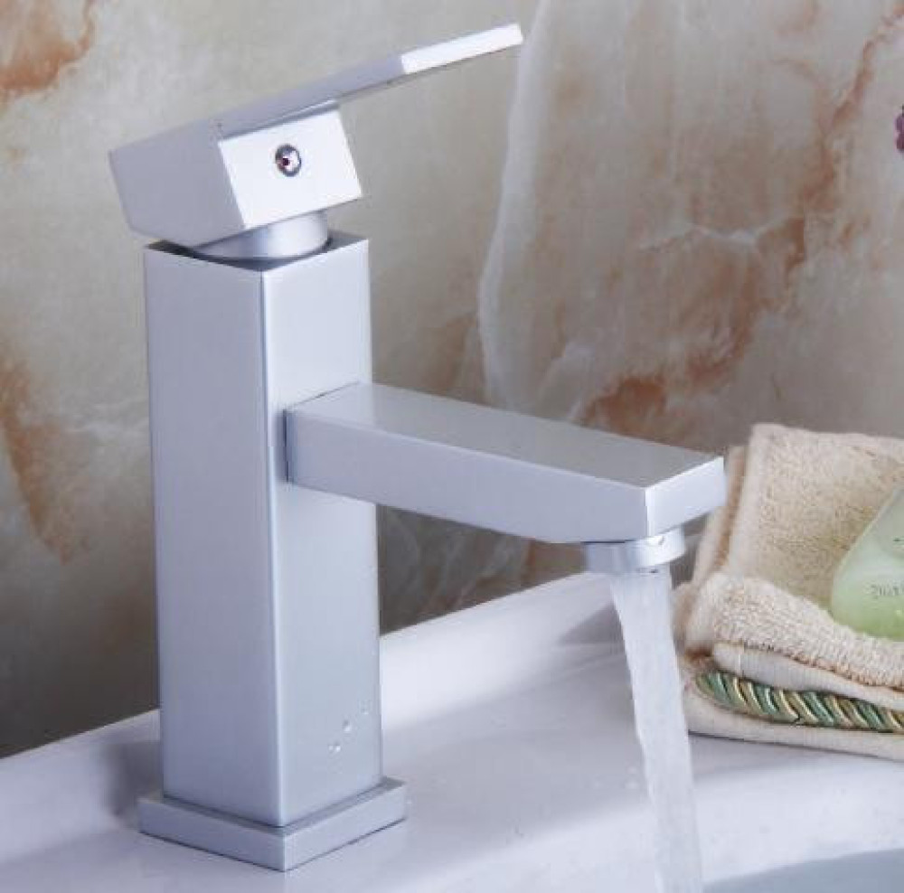 Modern square basin mixer faucet