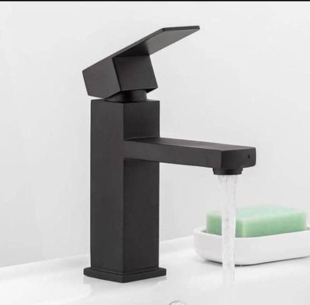 Modern Black Square Basin Mixer Facuet