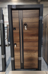 Turkish Security Door with a wood-look finish