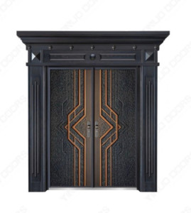 Luxury Double Entry Steel Security Door designed for residential villas or homes