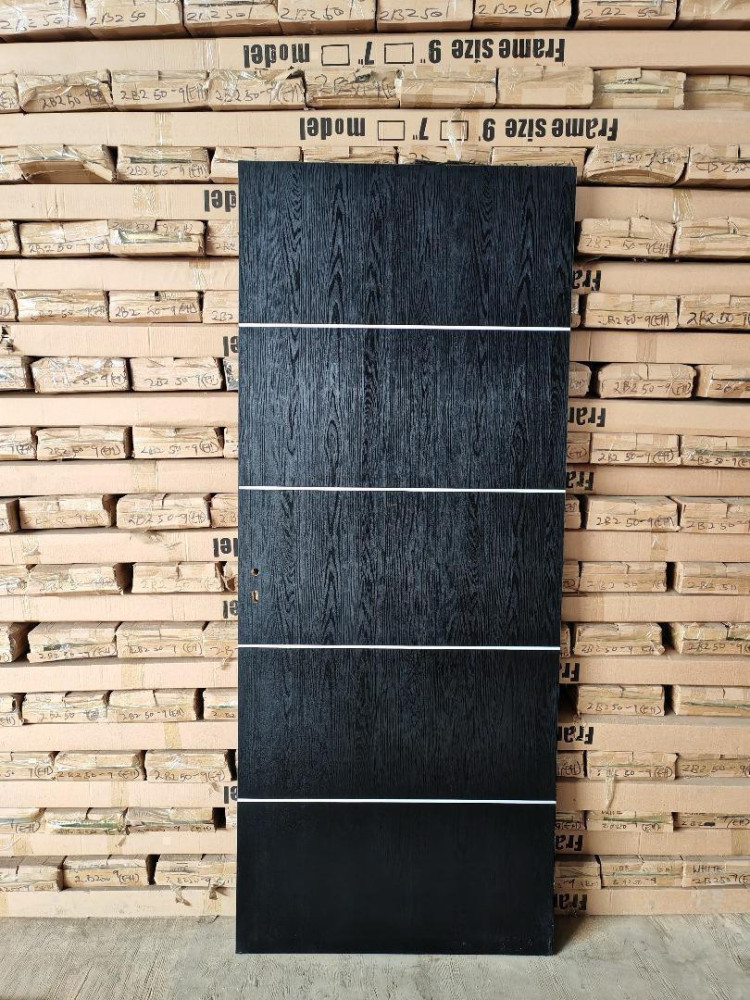 Modern Black Wooden Door