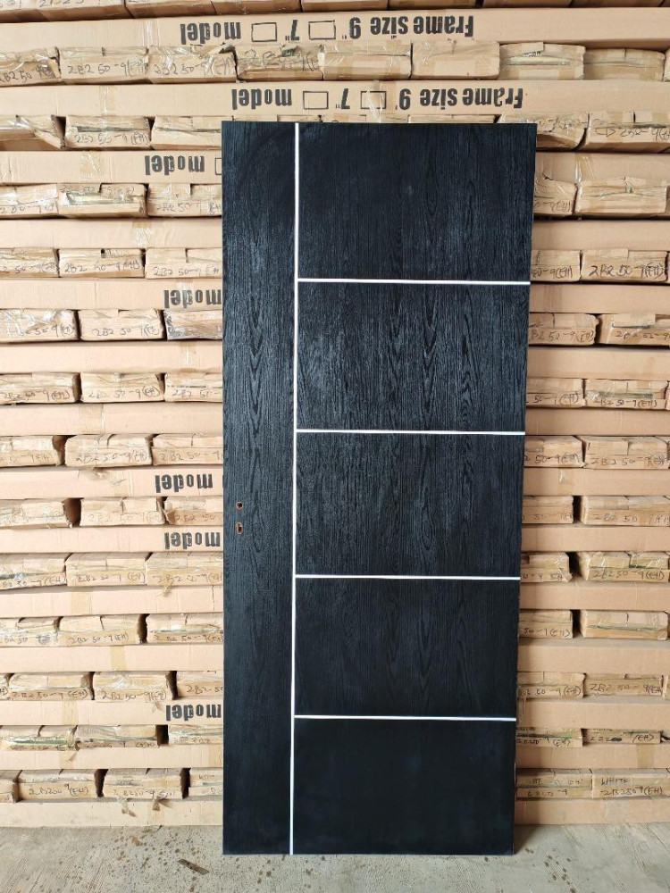 Modern wooden Interior Dor with a black finish